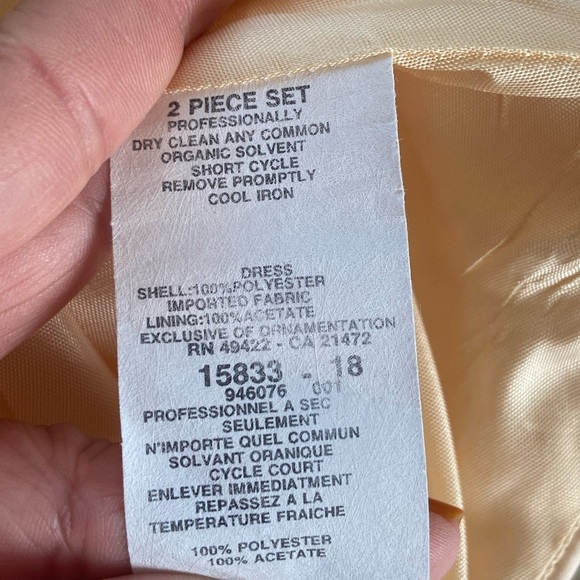 Scott Mc Clintock Y2K Millennial 2000's Chiffon Gown Size 4 Irisdecent Yellow US - Picture 8 of 8